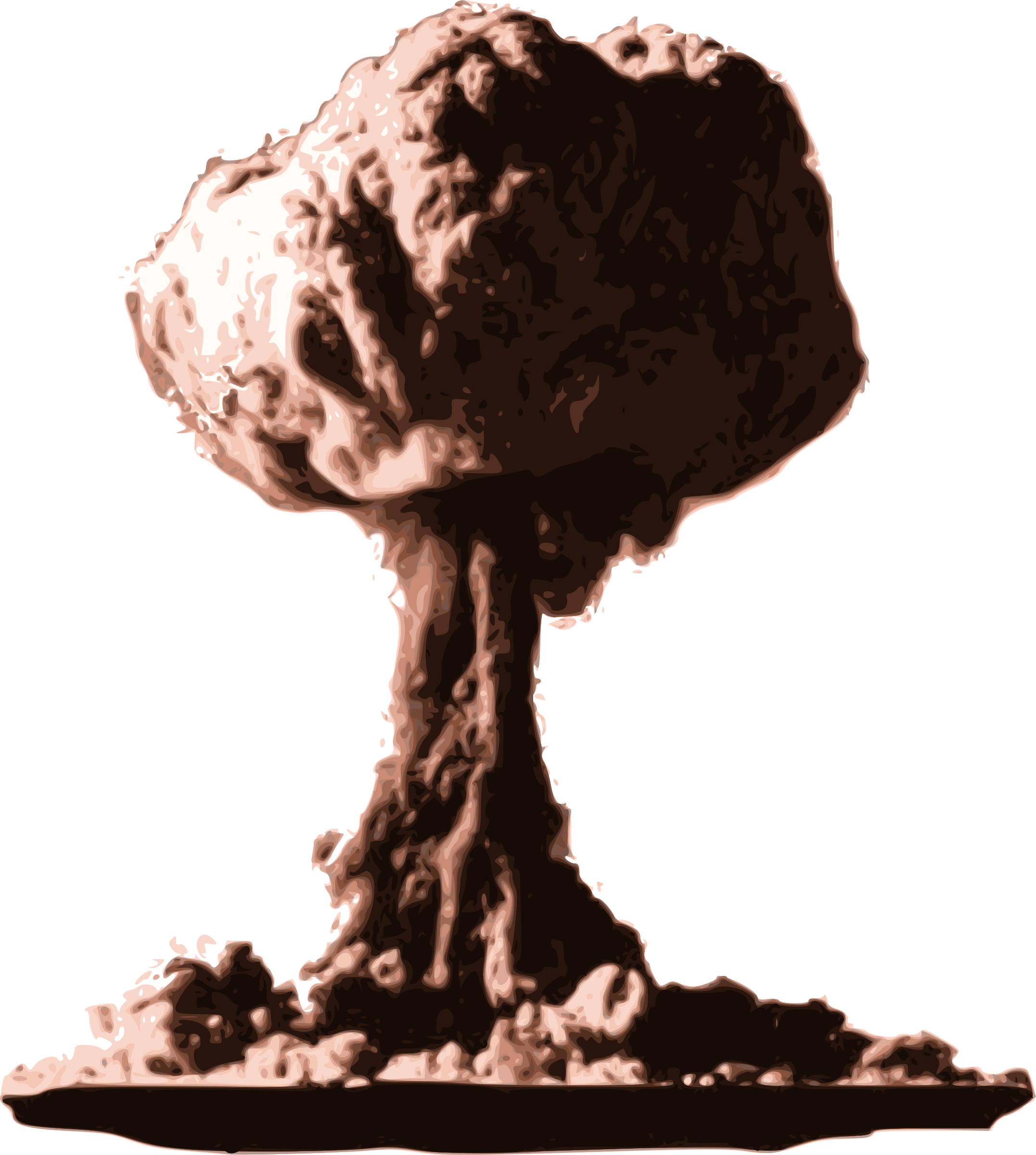 Nuage de champignon d'explosion nucléaire