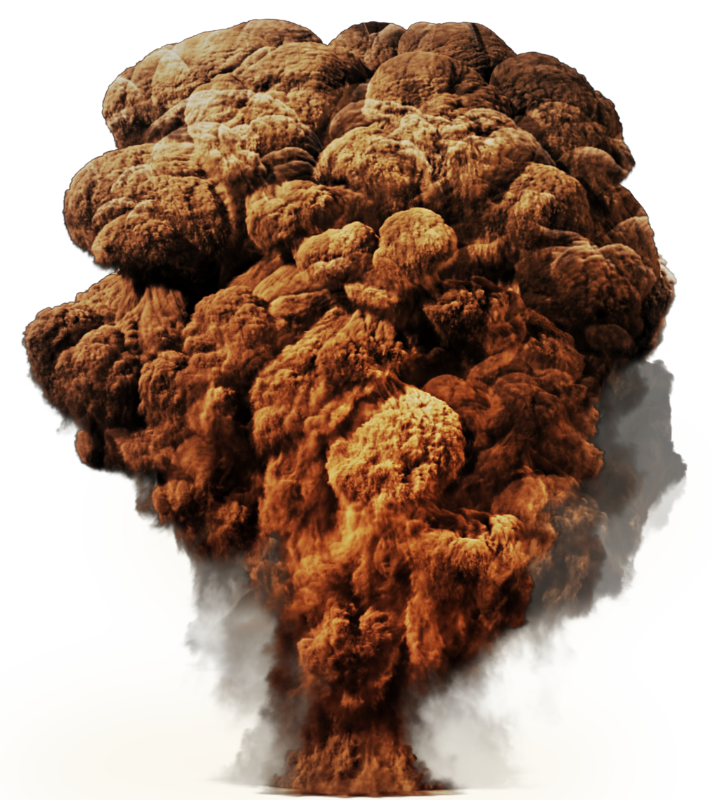 Nuage de champignon d'explosion nucléaire